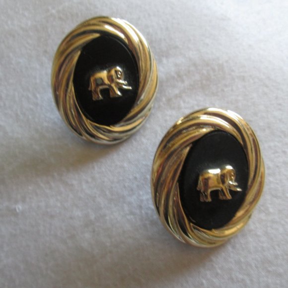 Vintage 80's Elephant earrings - Picture 6 of 6